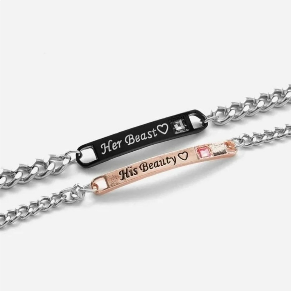 🔥3/$25🔥Her Beast His Beauty Matching Bracelets - Picture 2 of 9